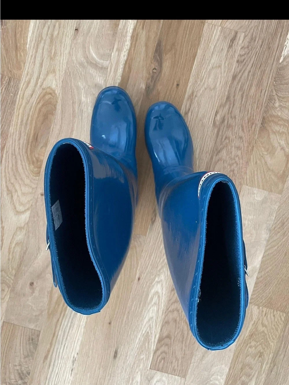 Hunter rain boots blue